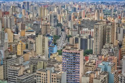 Aerial view of buildings in city