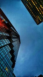 Low angle view of modern building against sky