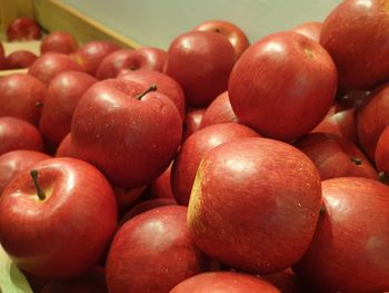 Full frame shot of apples at market