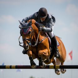 Man riding horse