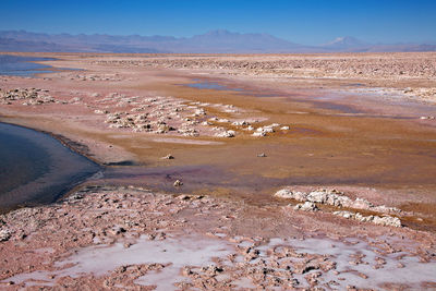 Scenic view of arid landscape