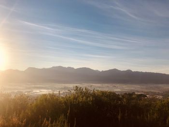Scenic view of landscape against sky