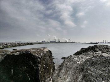 Panoramic view of sea against sky