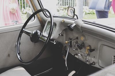 Close-up of vintage car