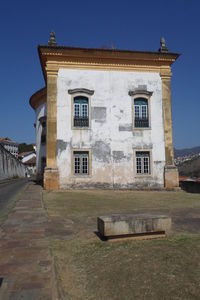 Low angle view of old building against sky