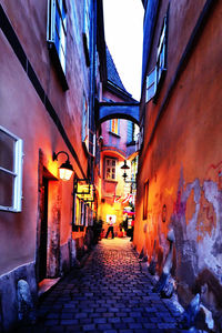 Narrow alley in town