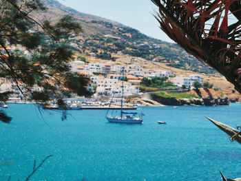 Sailboats in sea