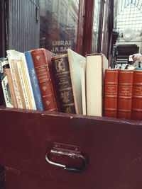 Close-up of objects on table