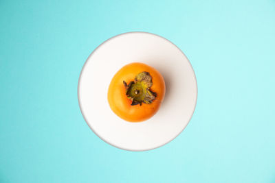 High angle view of orange salad in plate