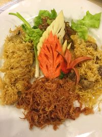 Close-up of vegetables in plate