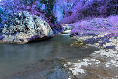 Rock formation in water