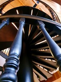 Low angle view of spiral staircase