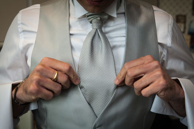 Close-up of well-dressed man