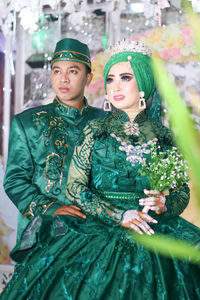 Couple during wedding ceremony