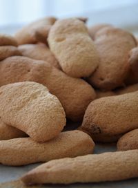 Close-up of cookies on table