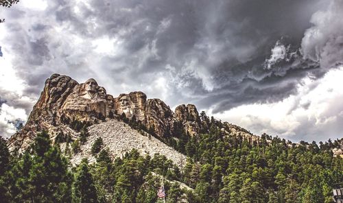 Low angle view of mountain against sky