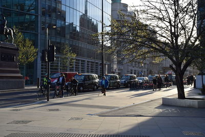 City street with buildings in background