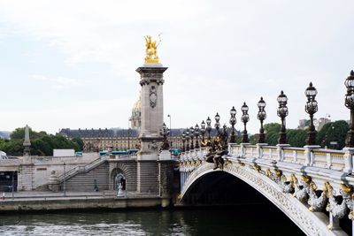 Bridge over river in city