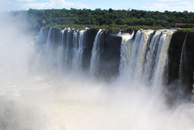 Scenic view of waterfall