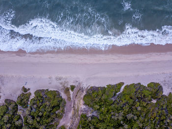 High angle view of sea shore