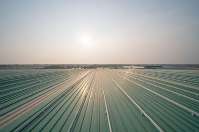 Scenic view of land against clear sky