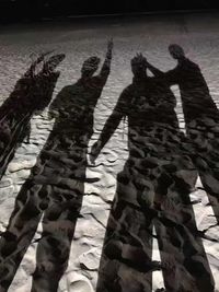 Shadow on sand at beach