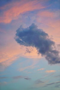 Low angle view of sky at sunset