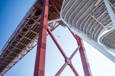 Low angle view of eiffel tower