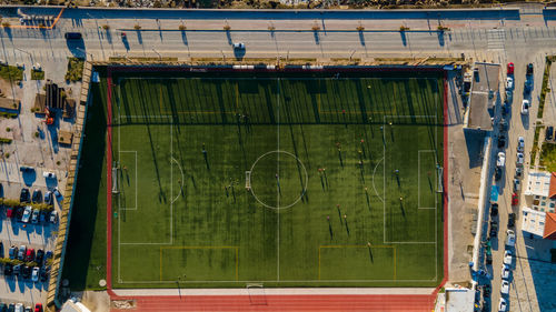 Soccer field in rethymno, crete, greece