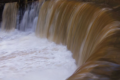 Scenic view of waterfall