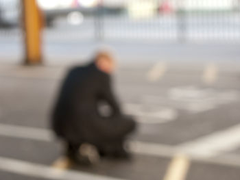 Defocused image of man