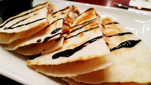 Close-up of dessert in plate