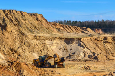 Panoramic view of construction site