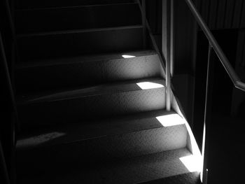 High angle view of stairs