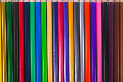 Full frame shot of colorful multi colored pencils