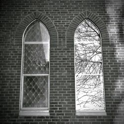 Brick wall with windows