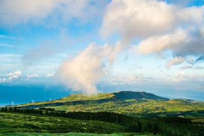 Panoramic view of landscape against sky