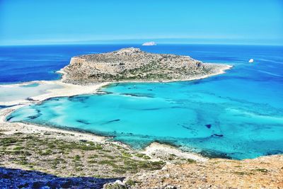 Balos lagoon on crete island in greece