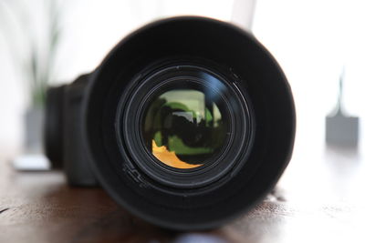 Close-up of camera