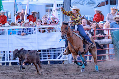 Group of people riding horses