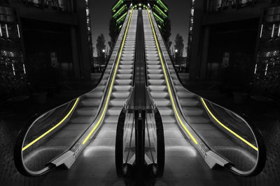 Light trails on city street at night