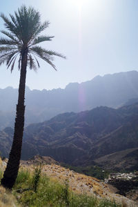 Scenic view of mountains against clear sky