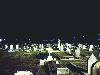 Illuminated built structure at night