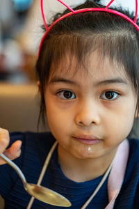 Close-up portrait of cute boy