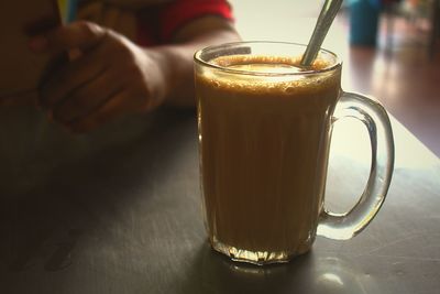 Close-up of drink on table