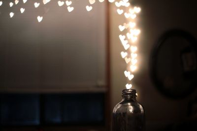 Close-up of illuminated christmas lights