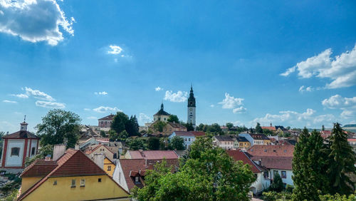 Buildings in litomerice town against sky