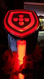 Close-up of red light