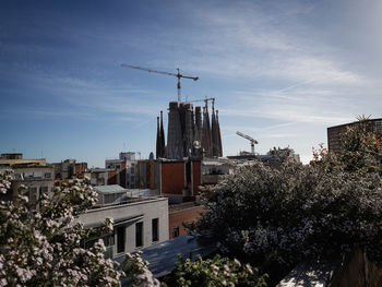 Buildings against sky in city