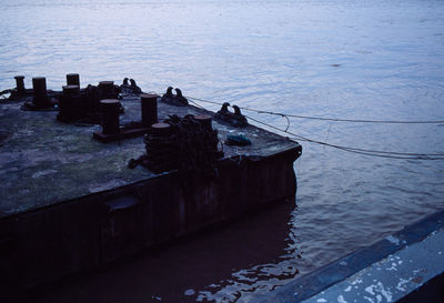 High angle view of sea against sky